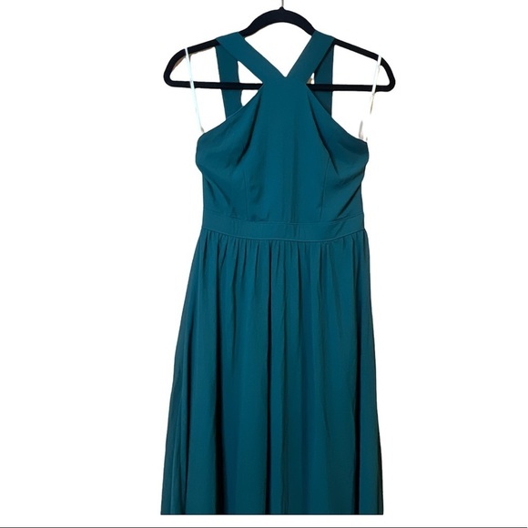 Lulus Air of Romance Forest Green Maxi Dress Size S - Picture 4 of 9